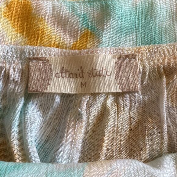 NWT altard state yellow blue tie dye shorts M - Picture 8 of 8